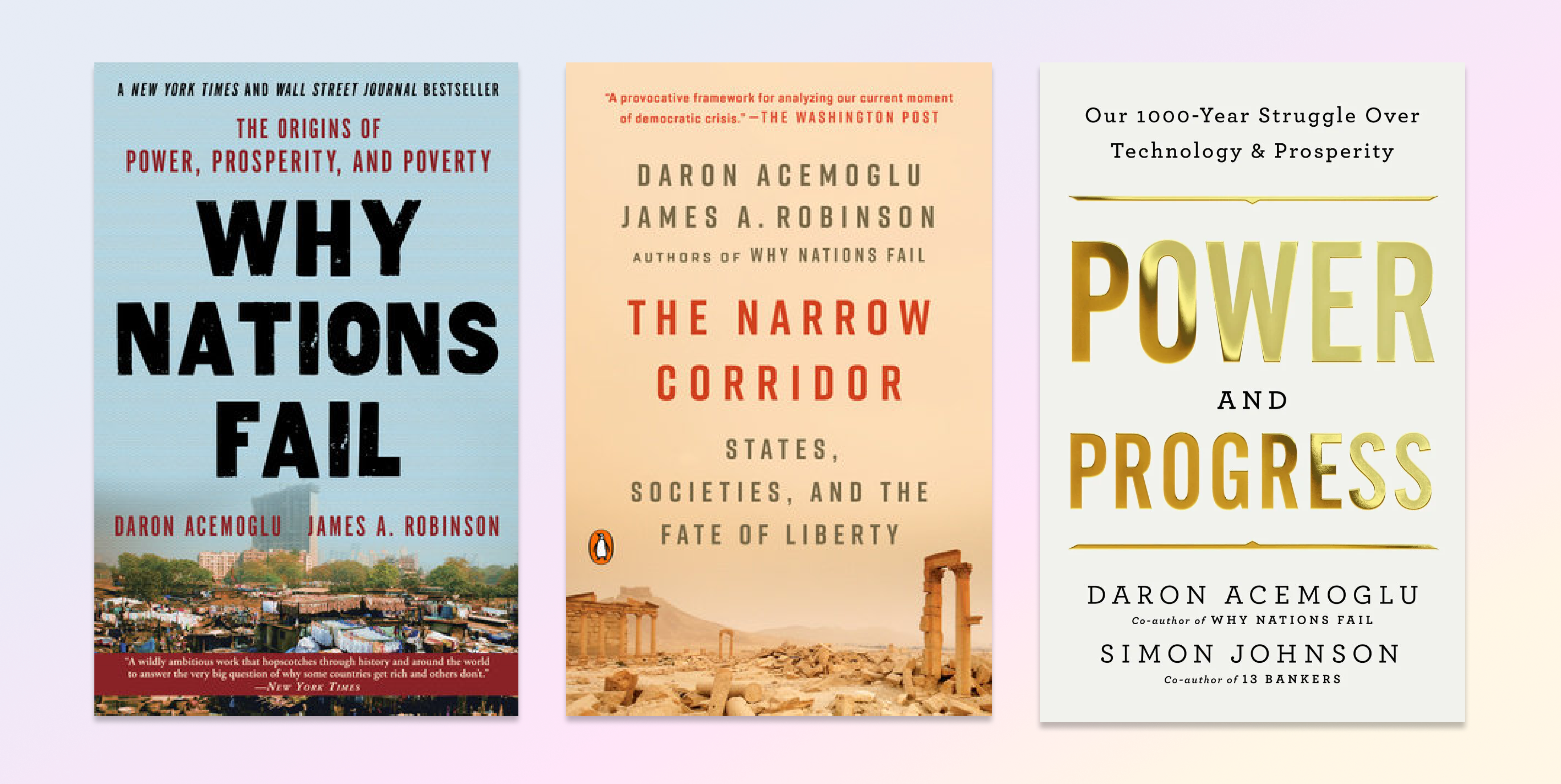 Books by Acemoglu, Johnson, and Robinson